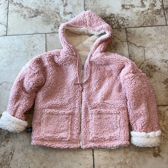 BNWT Bo Peep Reversible Sherpa Jacket, women’s size M - Picture 7 of 14